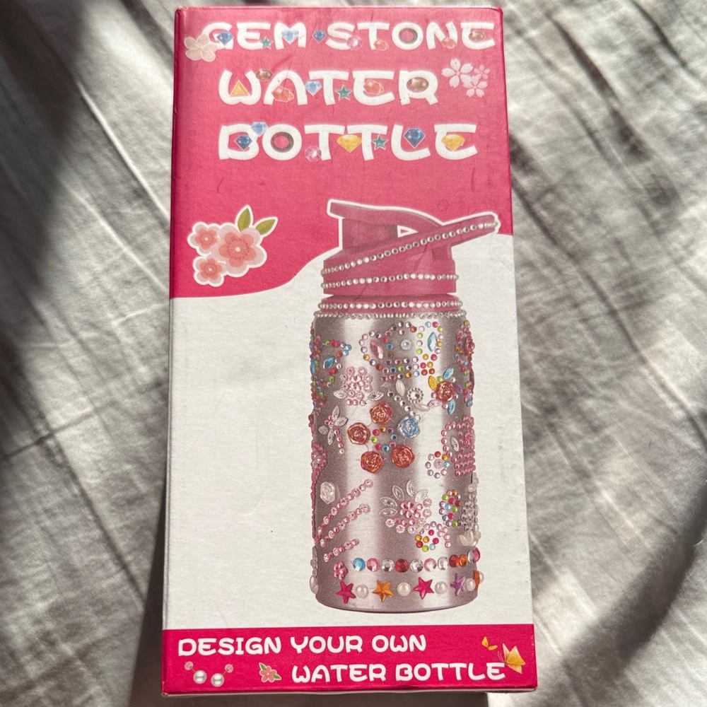 Reusable BPA Free Gem Sticker Set water bottle